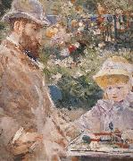 Detail of Manet and his daughter